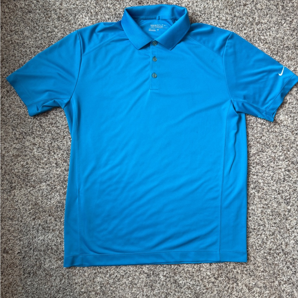 Nike Men's Bright Blue Polo Shirt